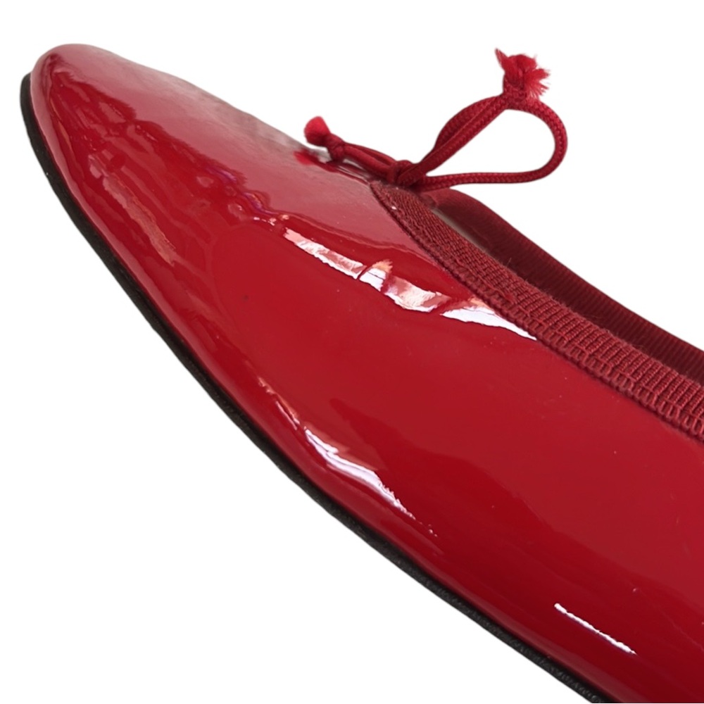 EUC J. Crew Leather Ballet Flats Red Size 6 - Picture 6 of 9
